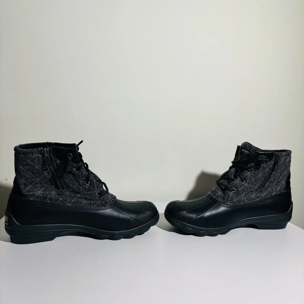 FINAL SALE 🚨 Sperry Syren Gulf Women's Duck Wool Boot 9.5 Grey/Black STS99766 - Picture 2 of 8